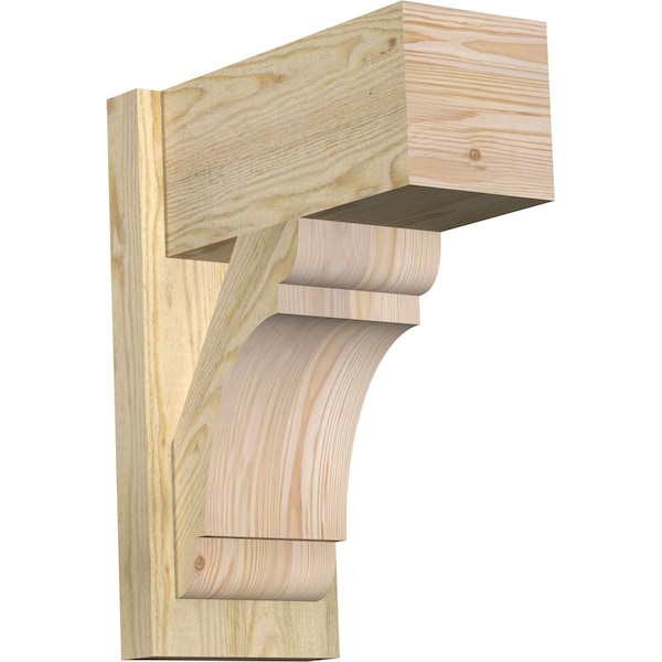 Ekena Millwork Olympic Block Rough Sawn Outlooker, Douglas Fir, 8"W x 16"D x 20"H OUT08X16X20OLY05RDF - main
